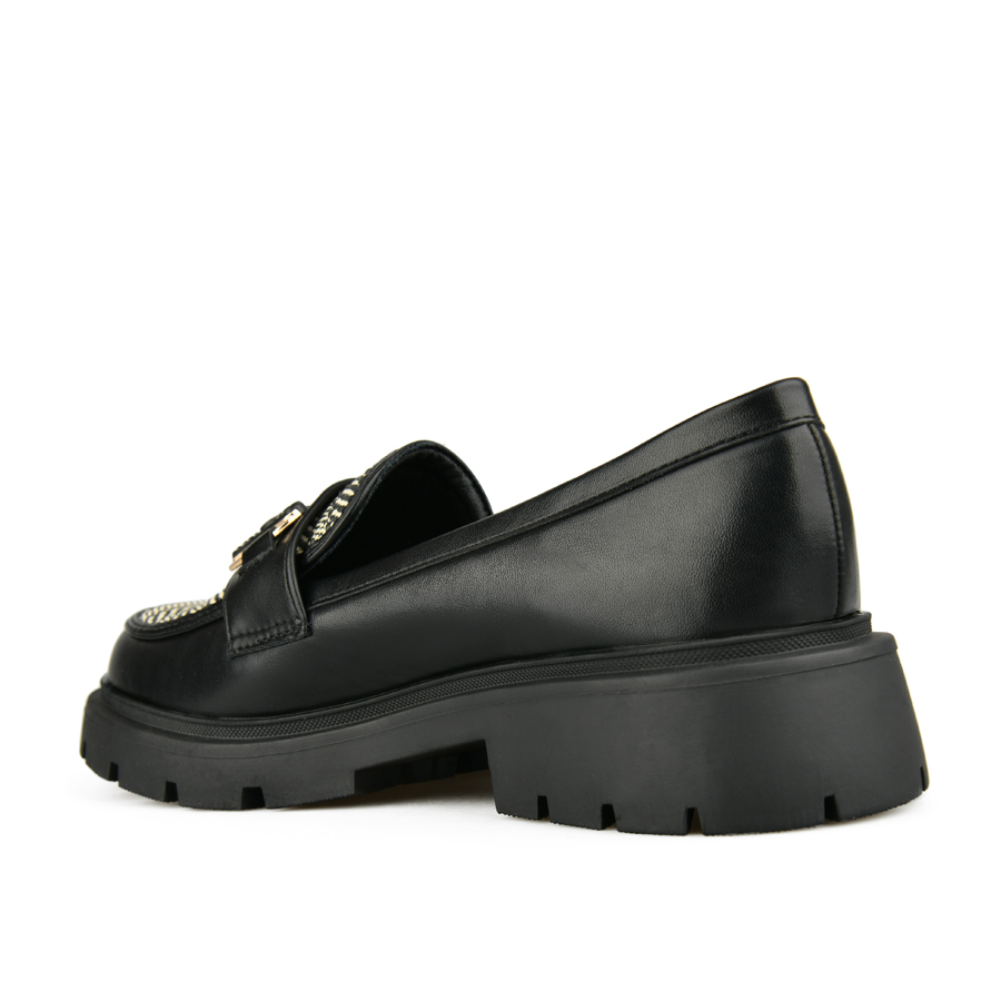 γυναικεία παπούτσια ύφασμα/οικολογικό δέρμα μαύρο 3