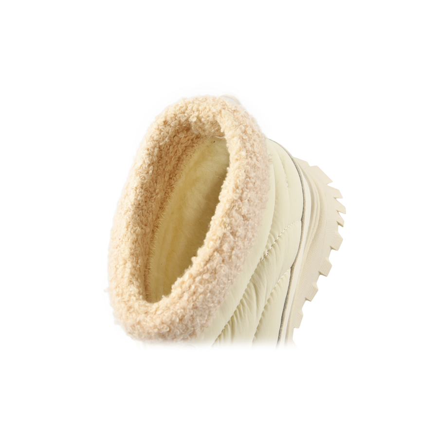 botine damă piele ecologică/textil bej deschis 5