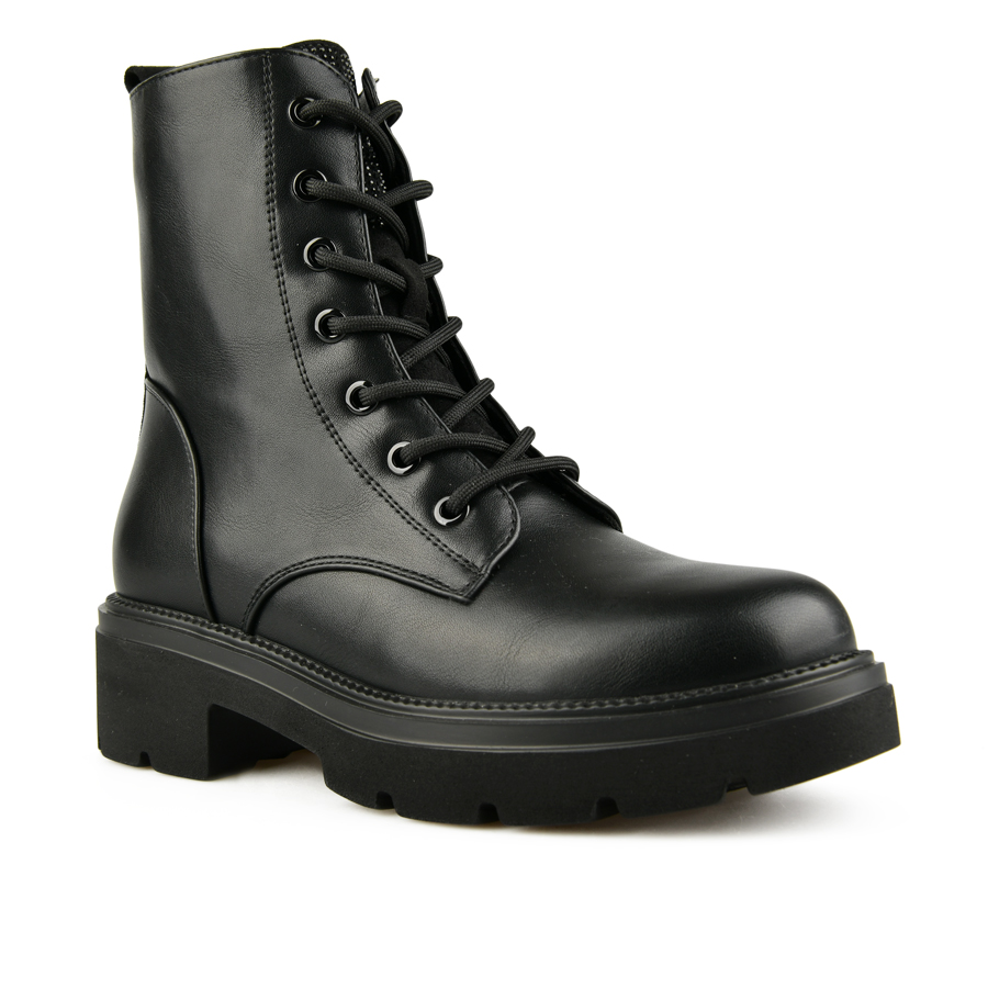 botine damă piele ecologică negru 1