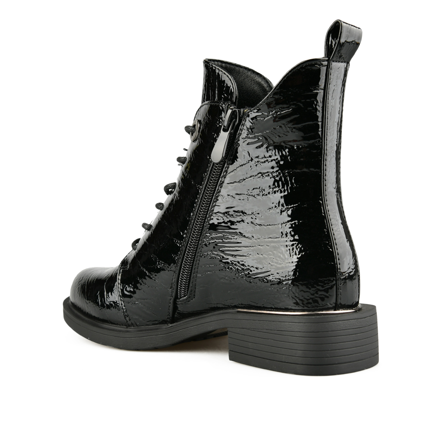 γυναικεία μποτάκια οικολογικό δέρμα μαύρο 3