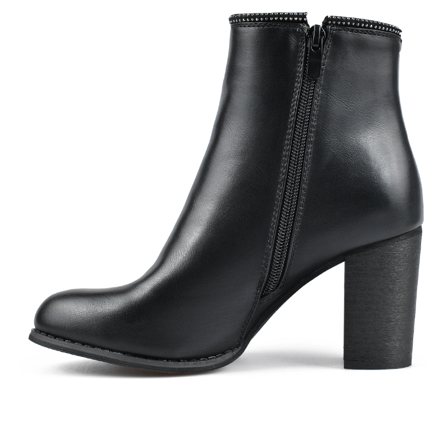 γυναικεία μποτάκια οικολογικό δέρμα μαύρο 3