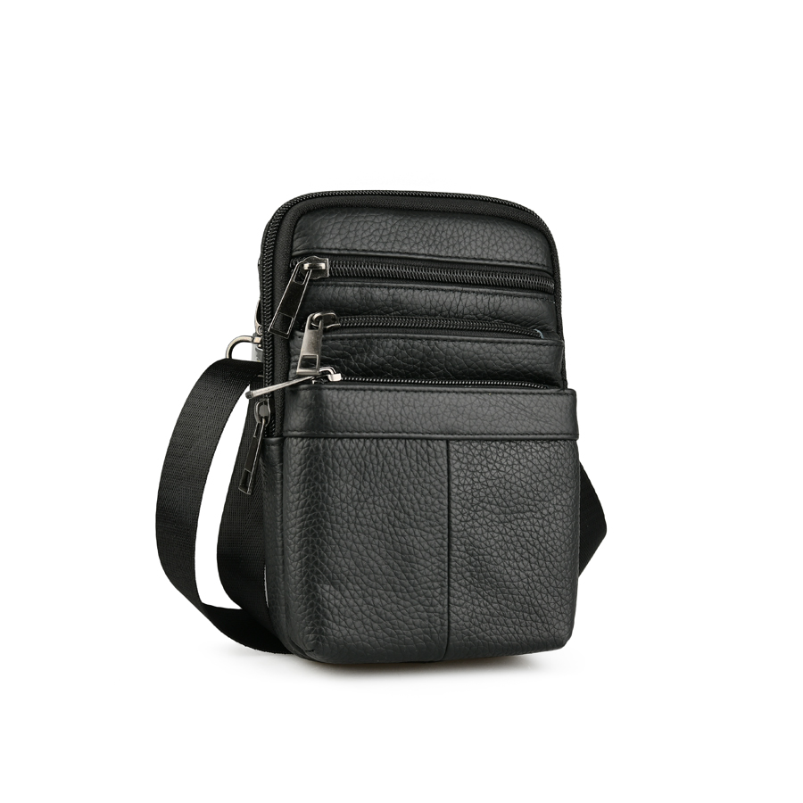 geantă bărbați piele naturală negru 0