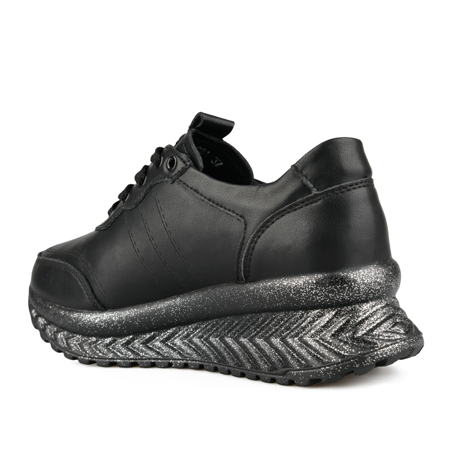 γυναικεία παπούτσια φυσικό δέρμα μαύρο 3