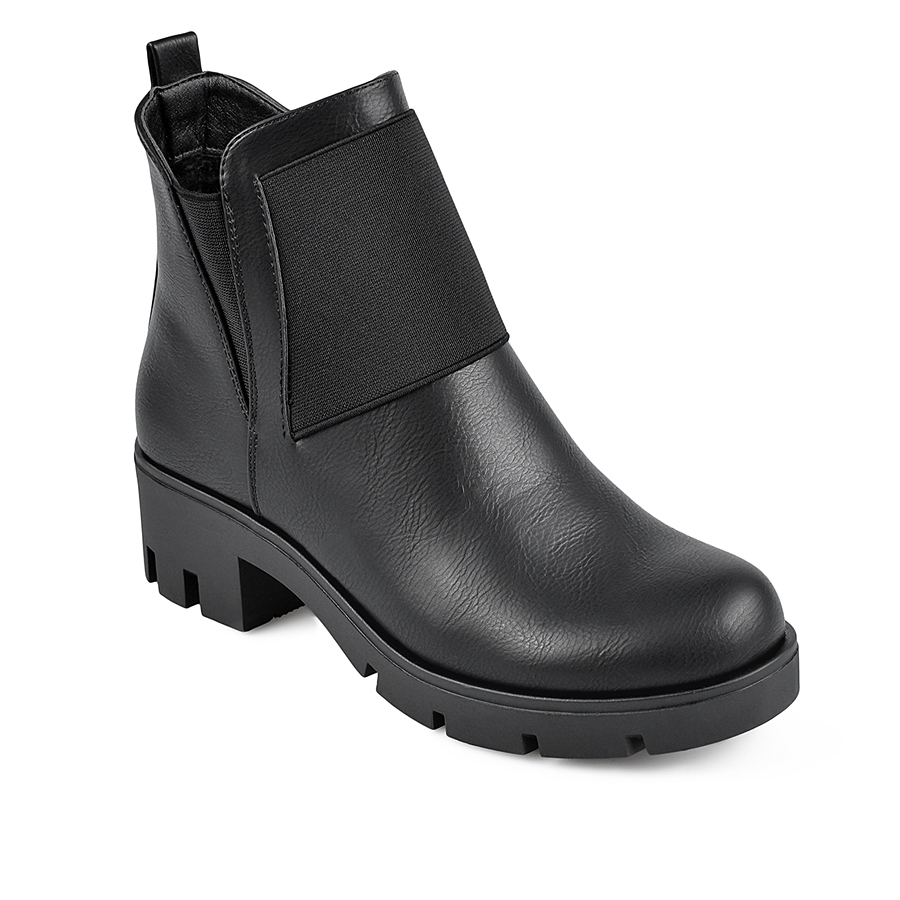 botine damă piele ecologică negru 2