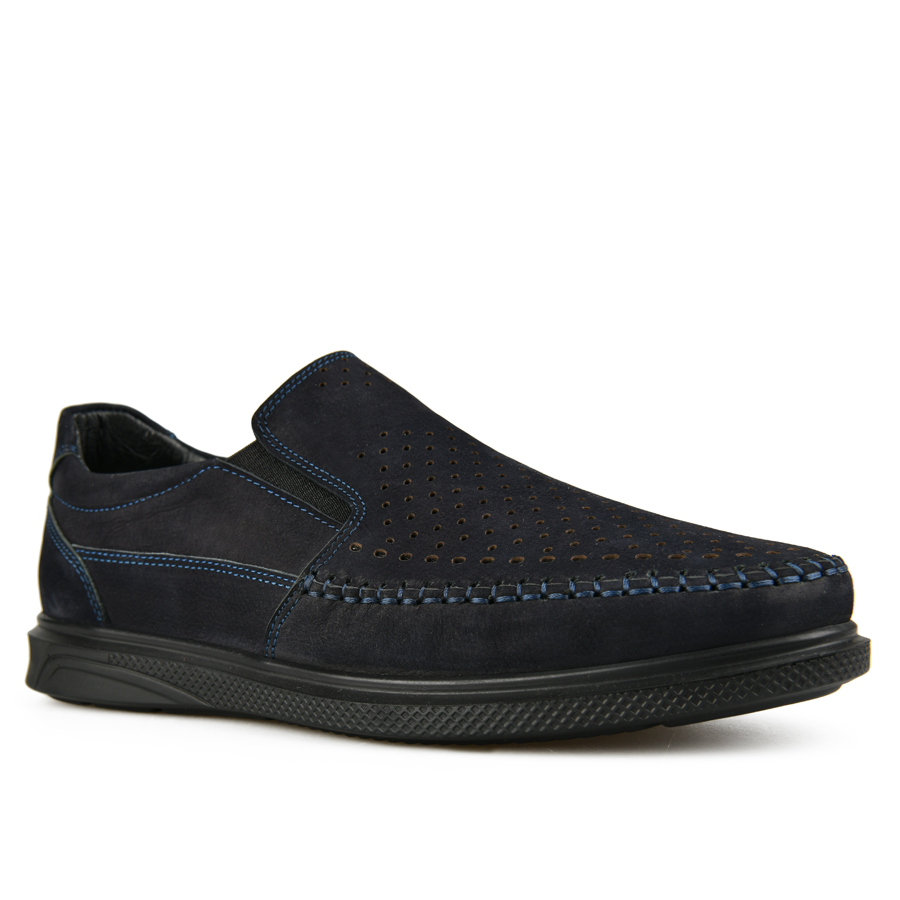 ανδρικά παπούτσια φυσικό δέρμα σκούρο μπλε 2