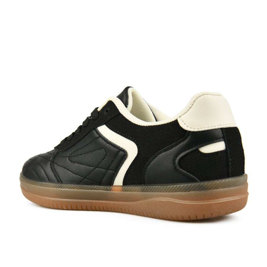 γυναικεία sneakers οικολογικό δέρμα μαύρο 3
