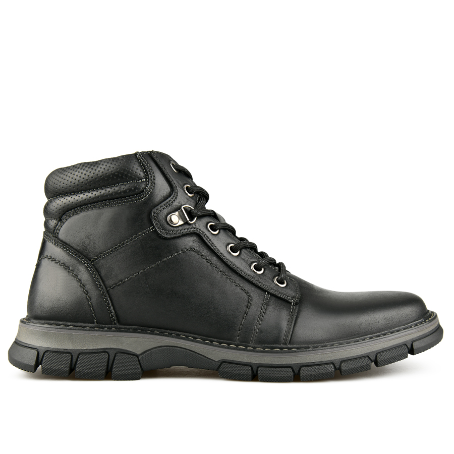 botine bărbați piele naturală negru 0