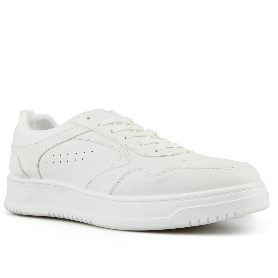 ανδρικά sneakers οικολογικό δέρμα λευκά 2