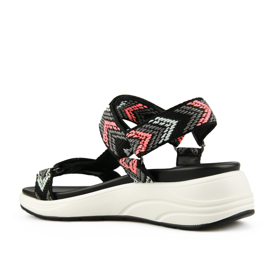 γυναικεία σανδάλια ύφασμα μαύρο 3