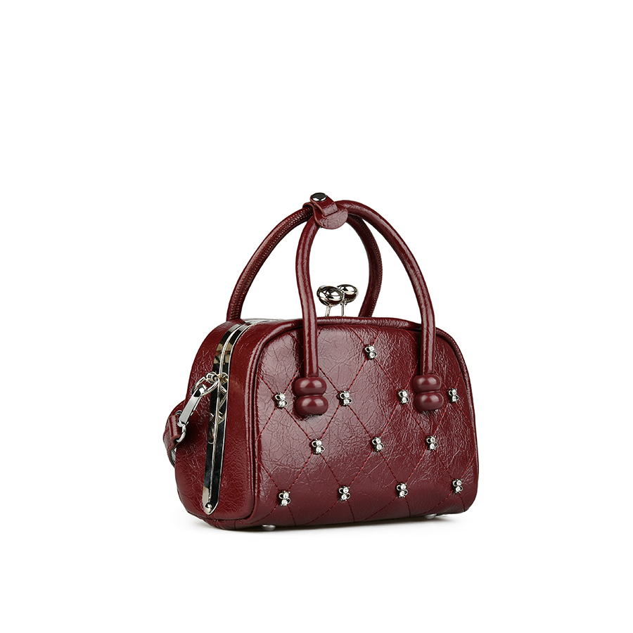 γυναικεία τσάντα οικολογικό δέρμα μπορντό 0