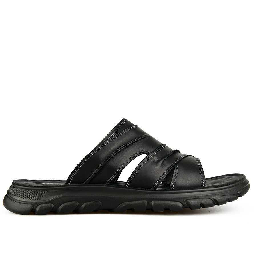 ανδρικά παντόφλες φυσικό δέρμα μαύρο 0