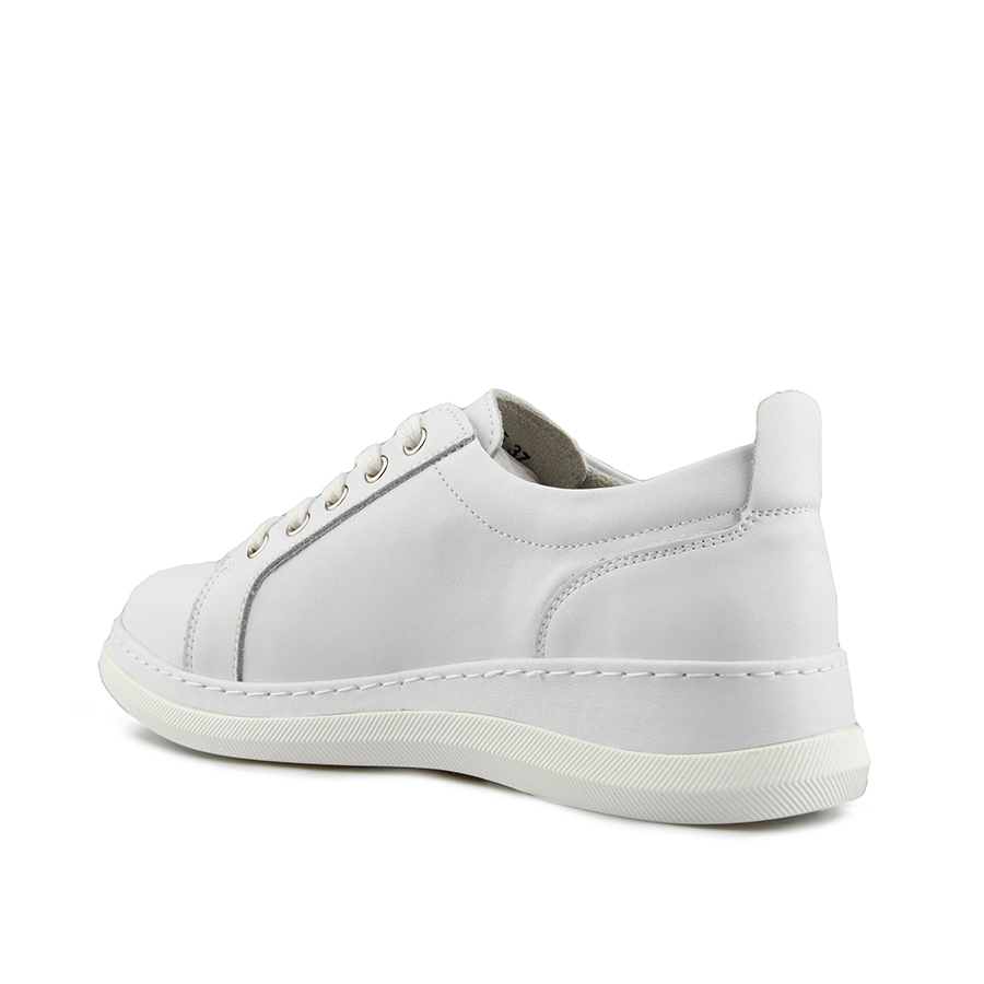 γυναικεία παπούτσια φυσικό δέρμα λευκά 3