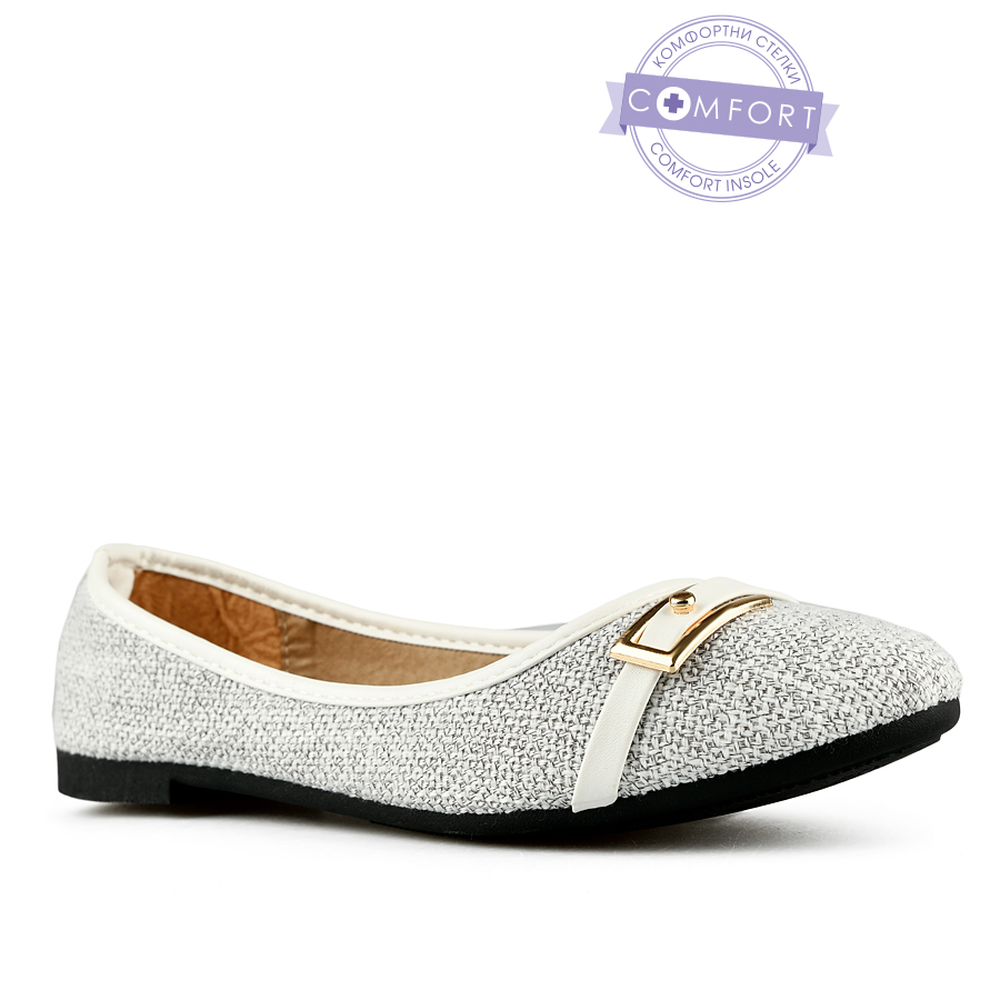 γυναικεία παπούτσια ύφασμα λευκά 0