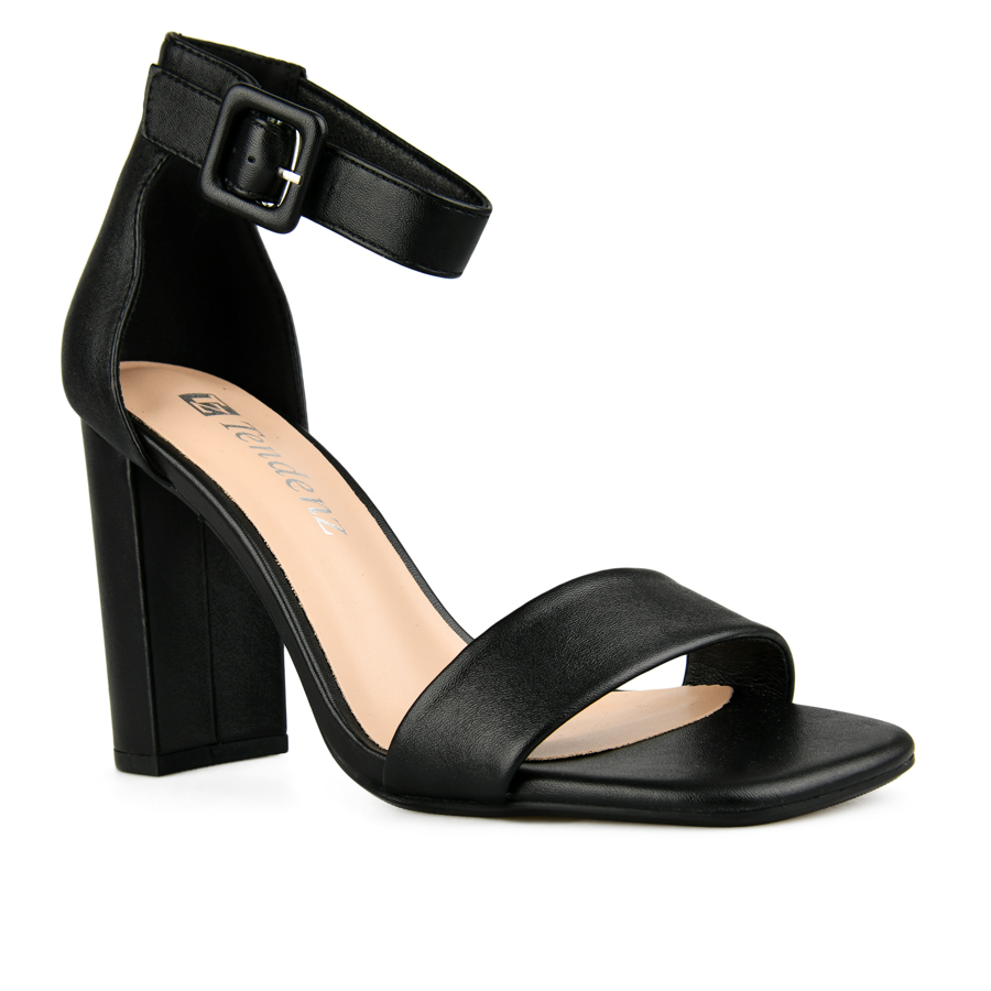 дамски сандали еко кожа черни 2