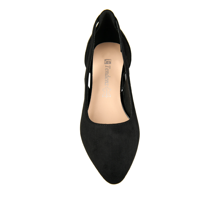 γυναικεία παπούτσια ύφασμα μαύρο 1