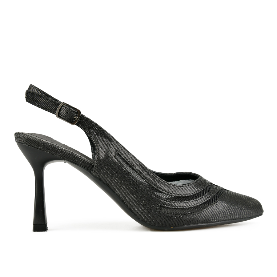 γυναικεία σανδάλια ύφασμα μαύρο 0