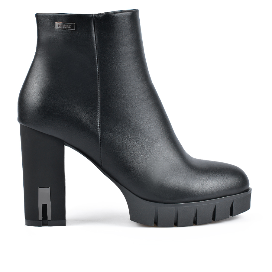 botine damă piele ecologică negru 0