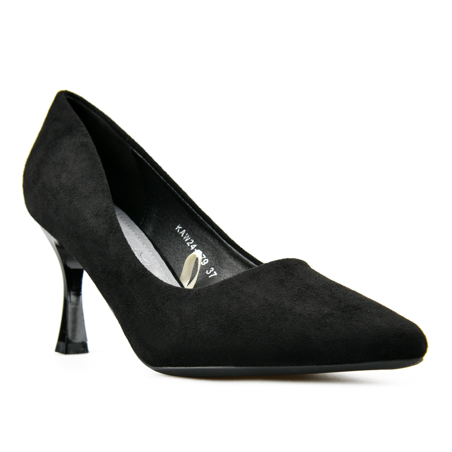 γυναικεία παπούτσια ύφασμα μαύρο 1