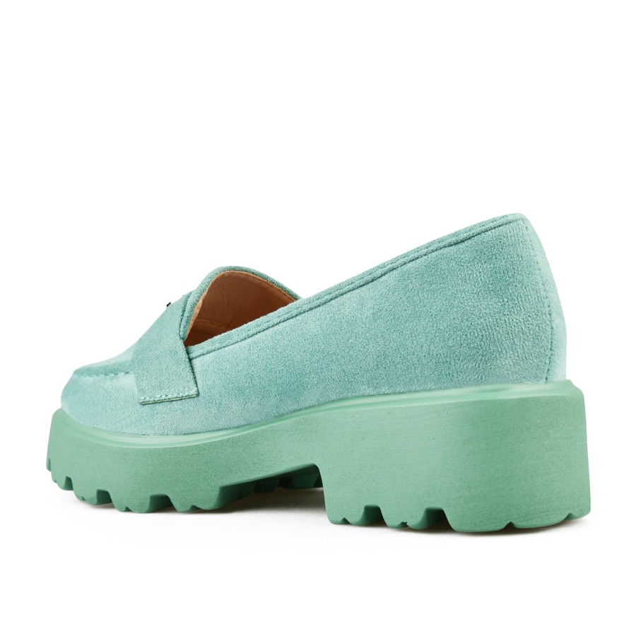 γυναικεία παπούτσια ύφασμα πράσινα 3