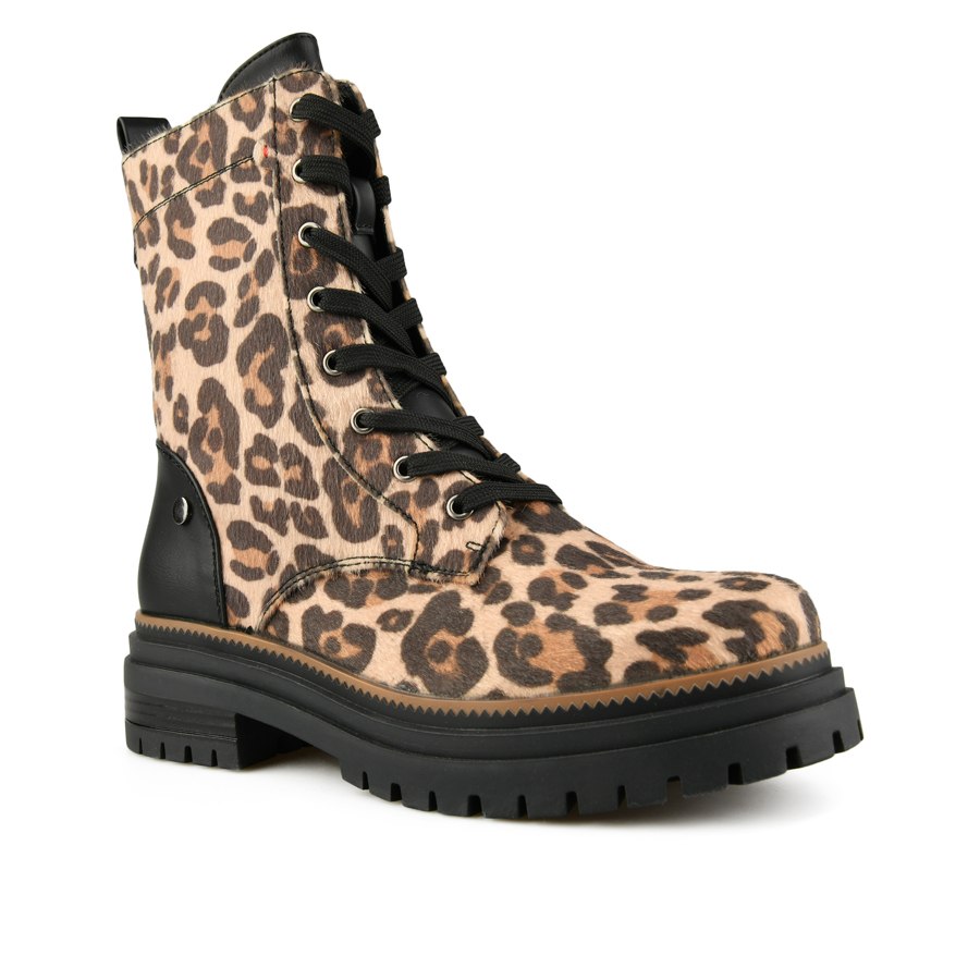 botine damă piele ecologică/textil maro 1