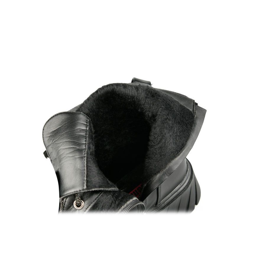 γυναικεία μποτάκια οικολογικό δέρμα μαύρο 5