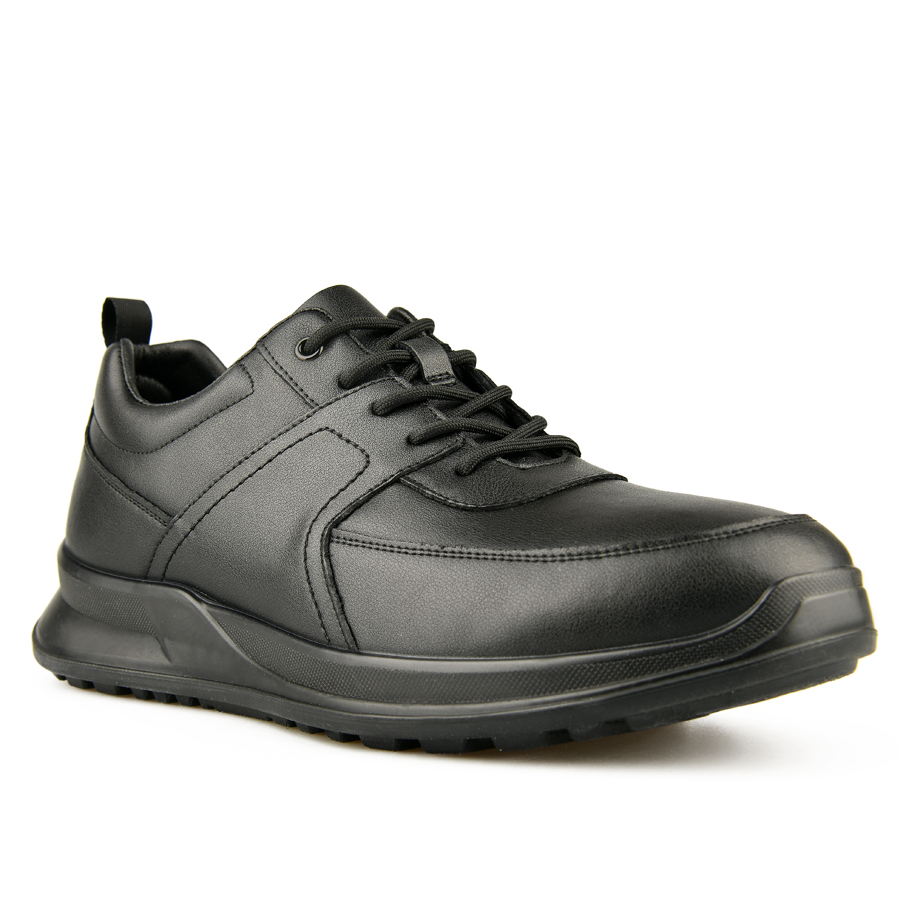 ανδρικά παπούτσια φυσικό δέρμα μαύρο 2