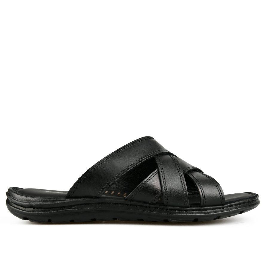 ανδρικά παντόφλες φυσικό δέρμα μαύρο 0