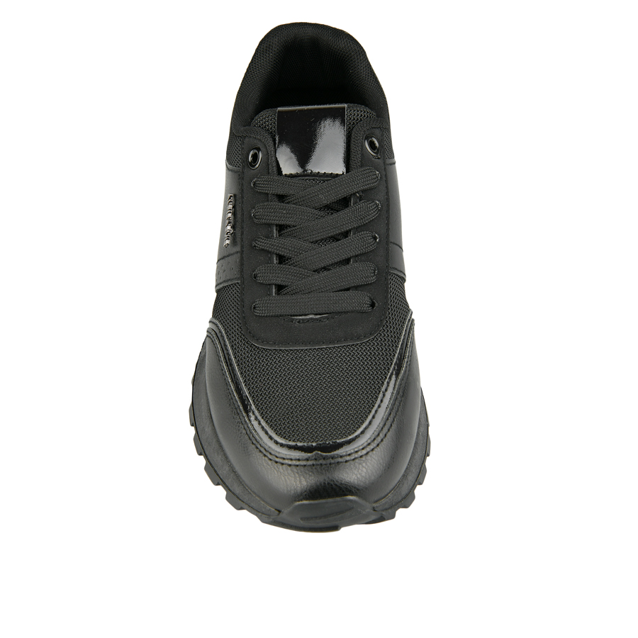 дамски маратонки еко кожа/текстил черни 1