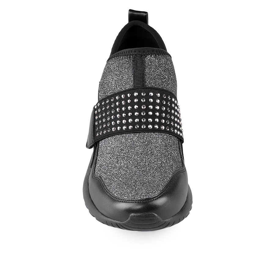 γυναικεία αθλητικά παπούτσια ύφασμα μαύρο 2