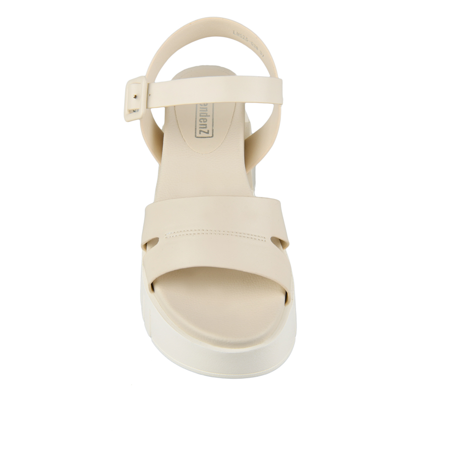 γυναικεία σανδάλια οικολογικό δέρμα ανοιχτό μπεζ 1