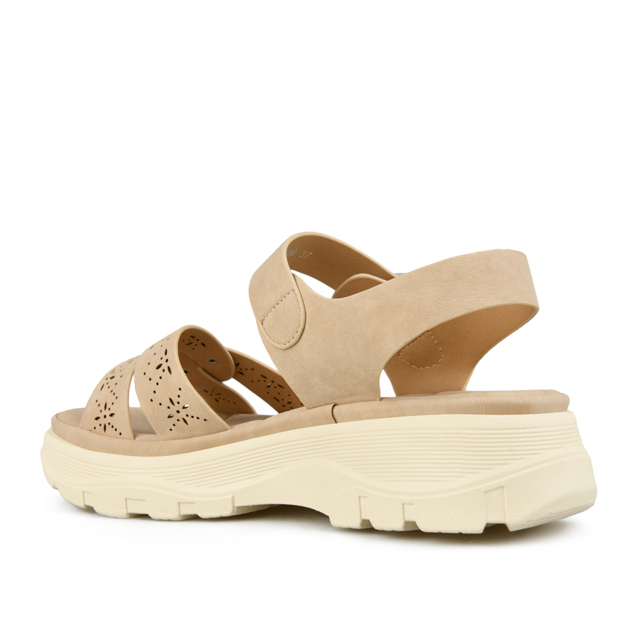 γυναικεία σανδάλια οικολογικό δέρμα μπεζ 3