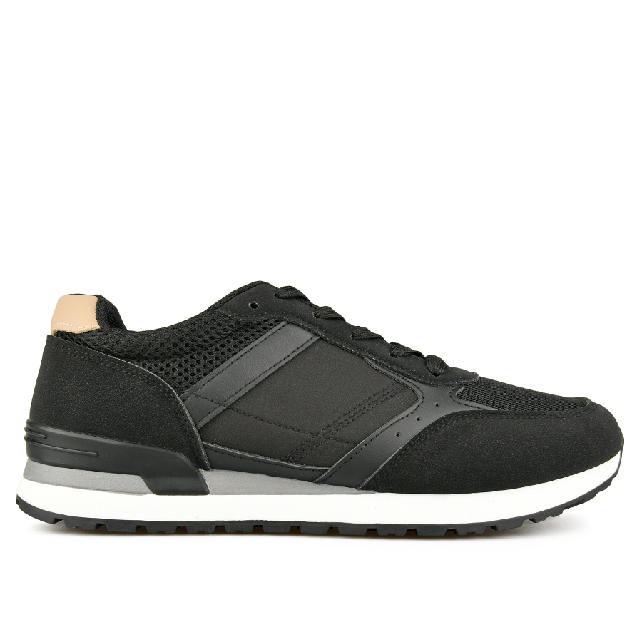 мъжки маратонки еко кожа/текстил черни 0