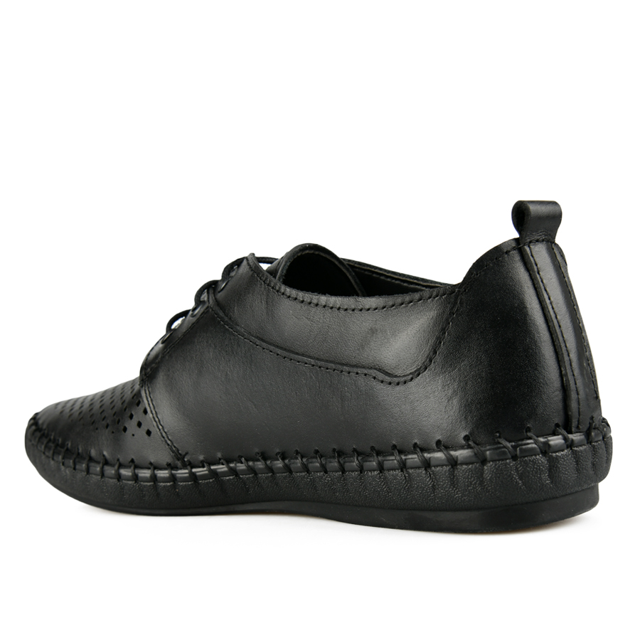 ανδρικά παπούτσια φυσικό δέρμα μαύρο 3