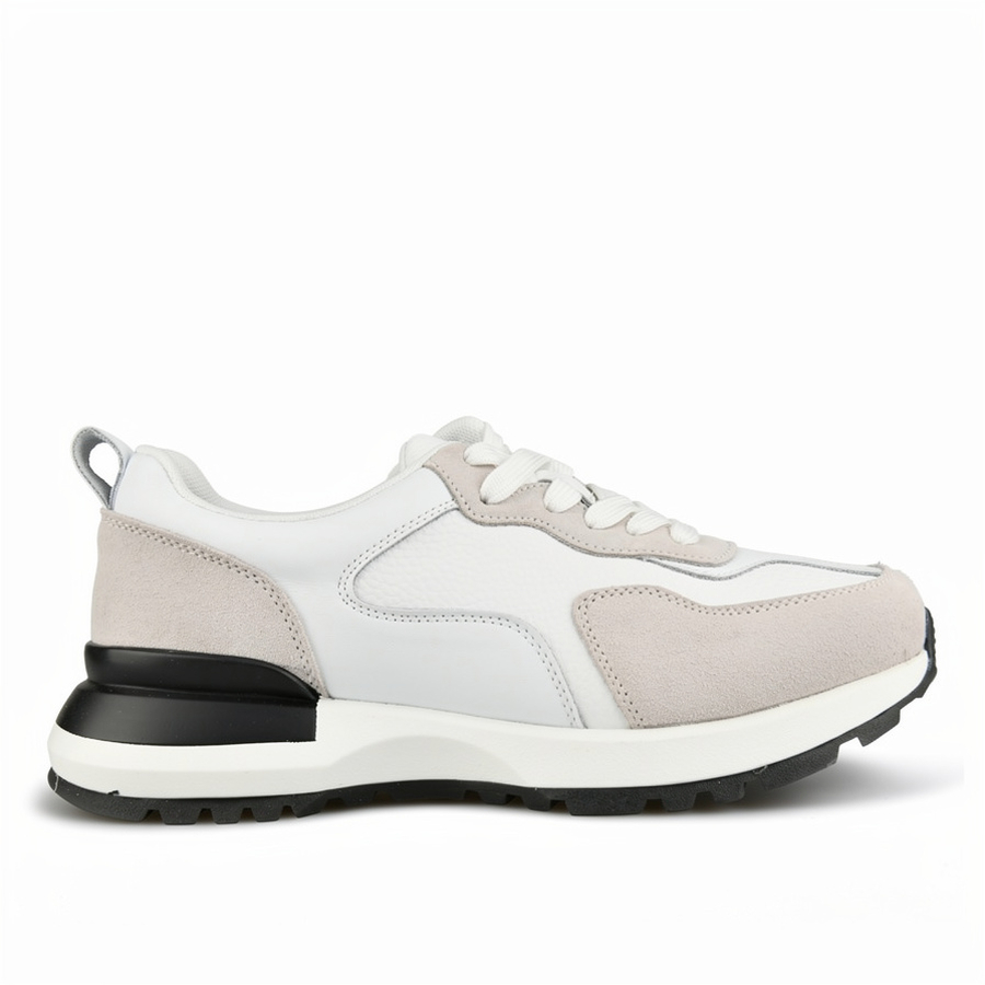 дамски маратонки естествена кожа бели 0