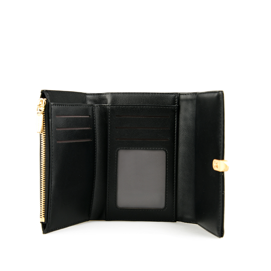 γυναικείο πορτοφόλι οικολογικό δέρμα μαύρο 2