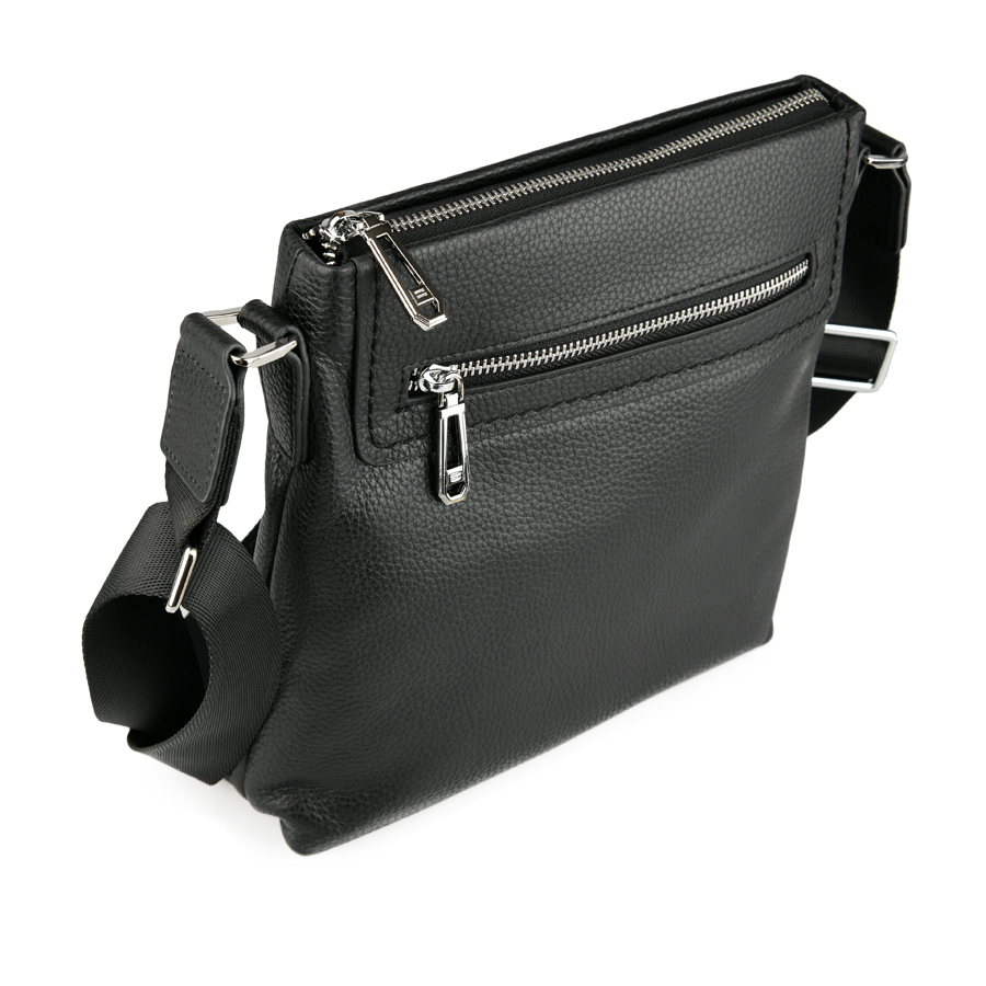 geantă bărbați piele naturală negru 2