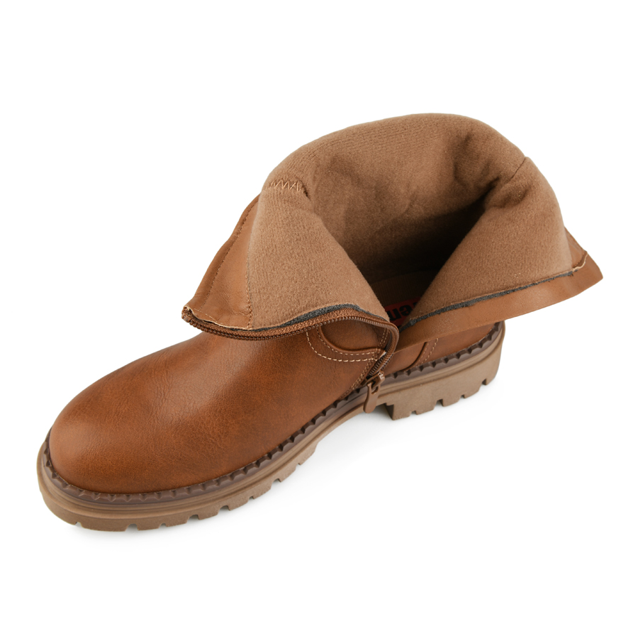botine damă piele ecologică maro 5