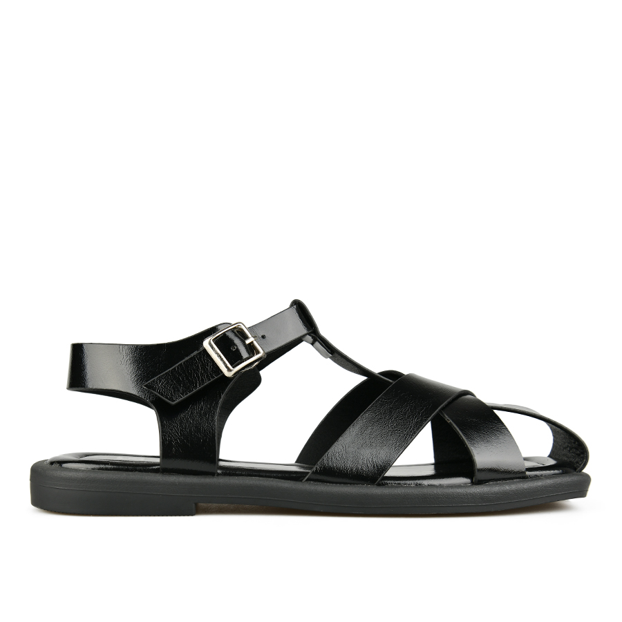 дамски сандали еко кожа черни 0