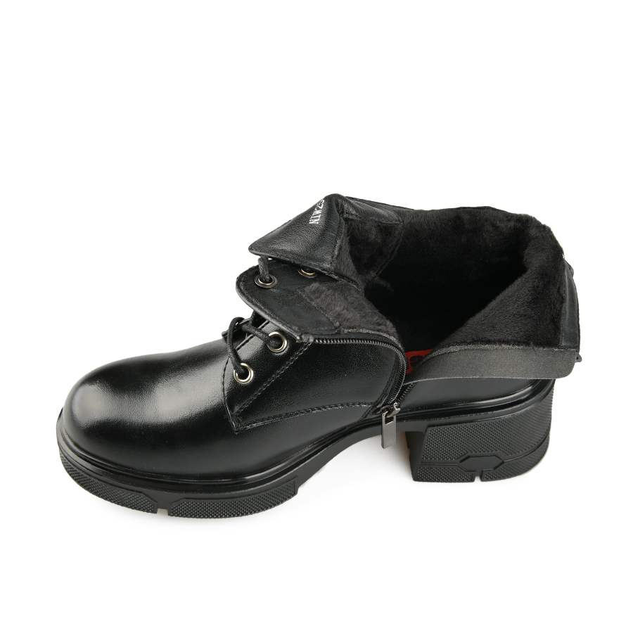 дамски боти еко кожа черни 5