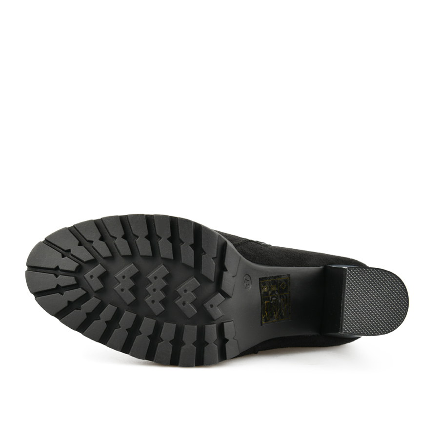 botine damă textil negru 4