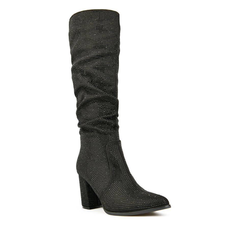 cizme damă textil negru 1