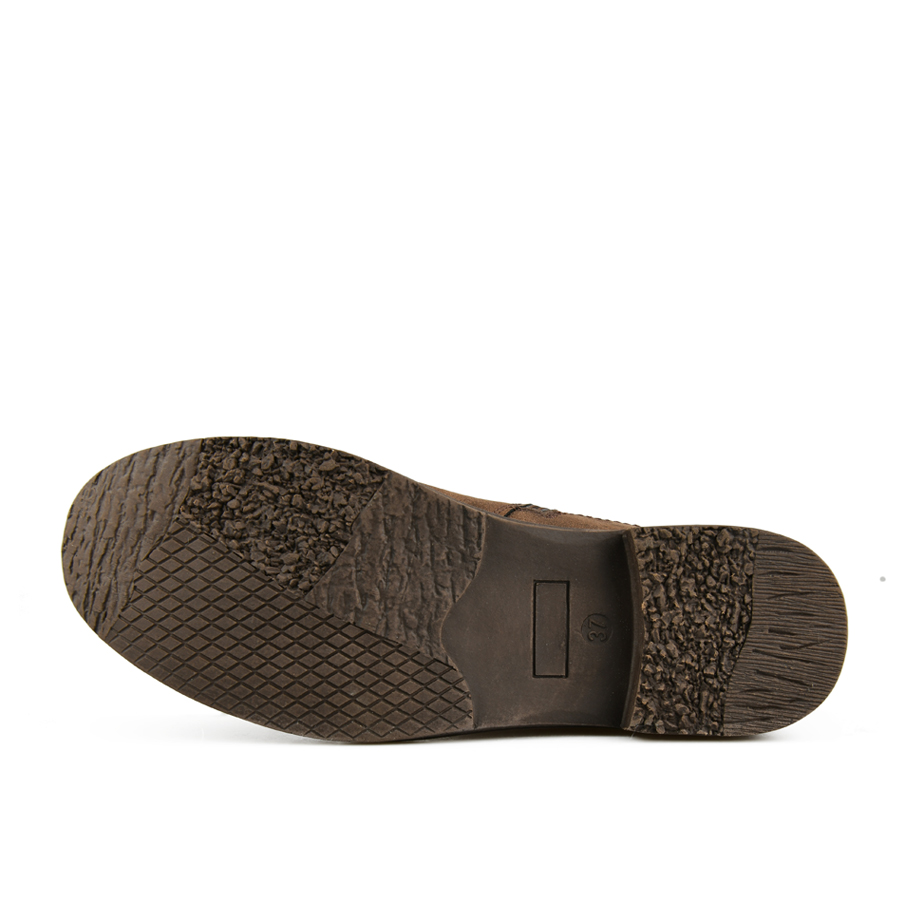 γυναικεία μποτάκια οικολογικό δέρμα καφέ 4