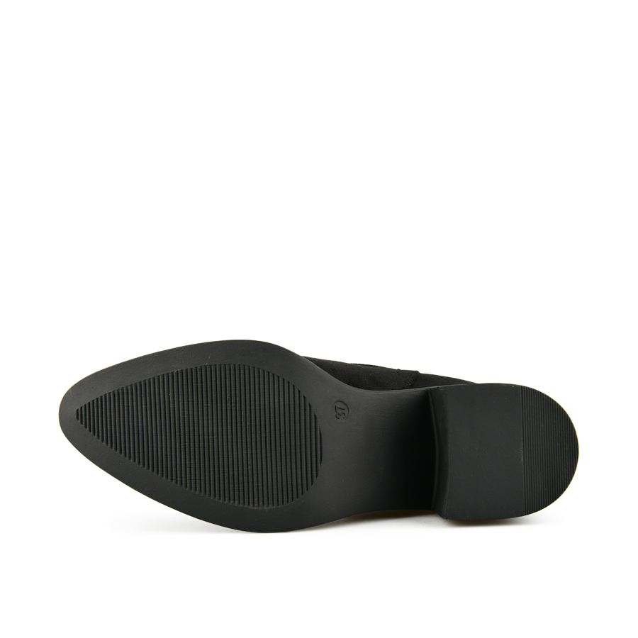 botine damă textil negru 4