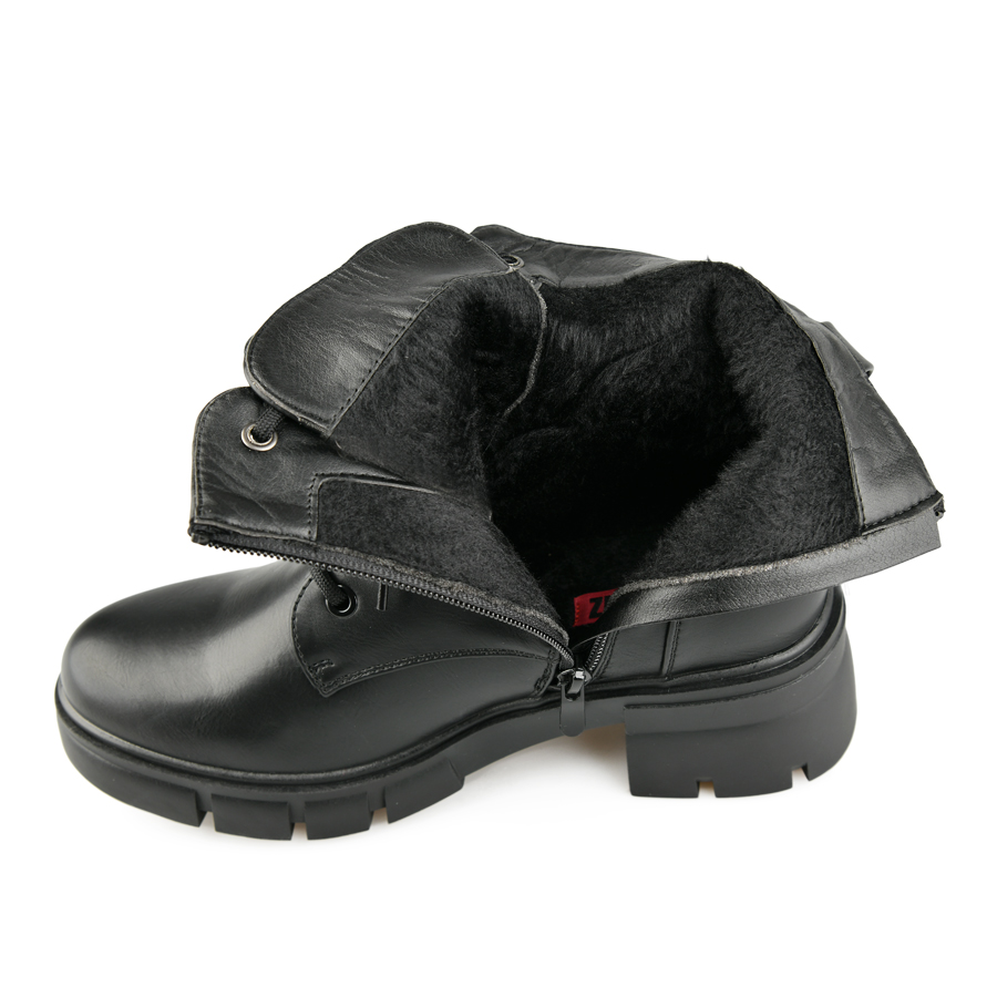 botine damă piele ecologică negru 5