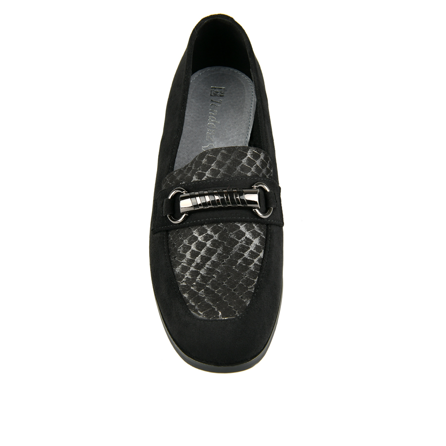 pantofi damă piele ecologică/textil negru 2