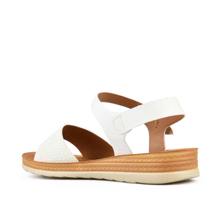 γυναικεία σανδάλια οικολογικό δέρμα λευκά 3