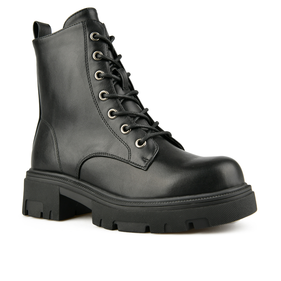 botine damă piele ecologică negru 1