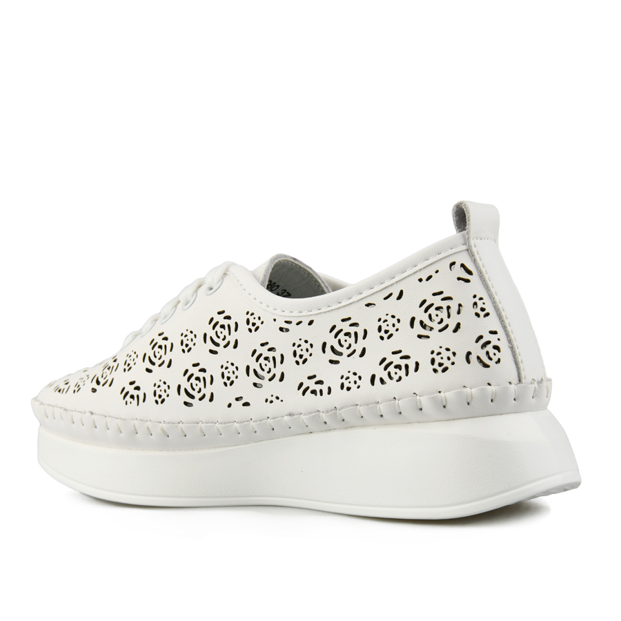 дамски обувки естествена кожа бели 3