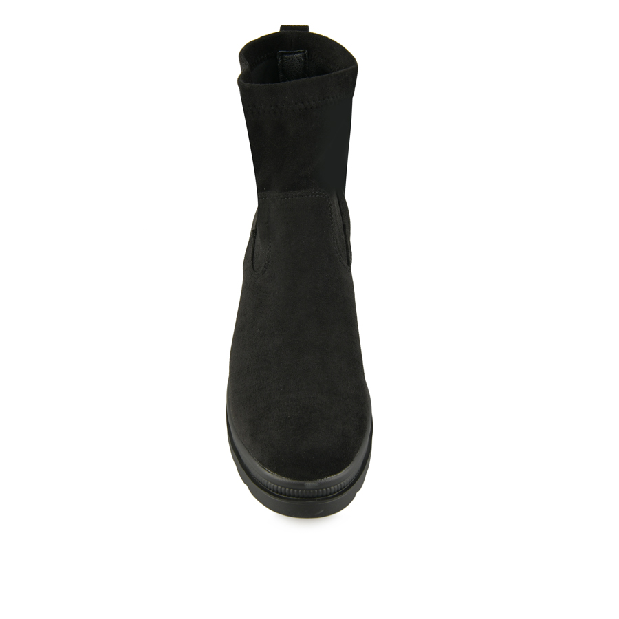 botine damă textil negru 2
