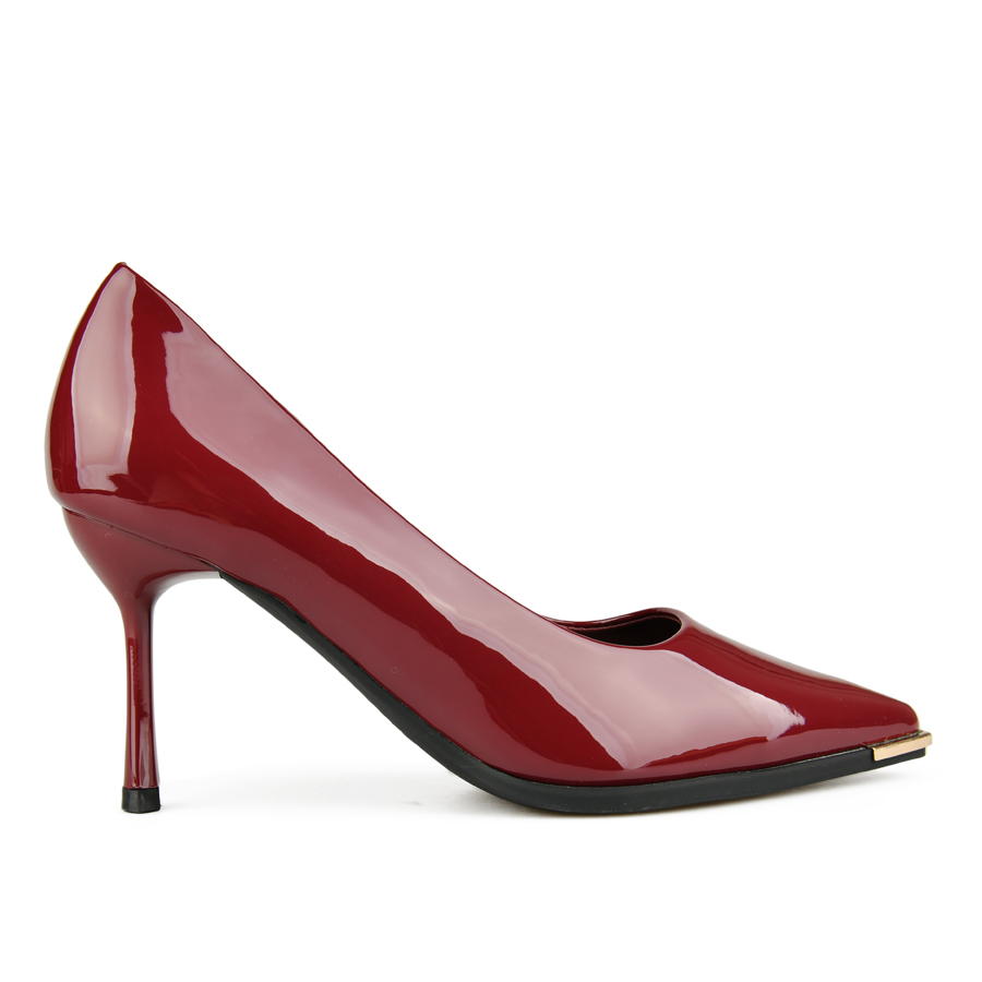 дамски обувки еко кожа тъмно червени 0